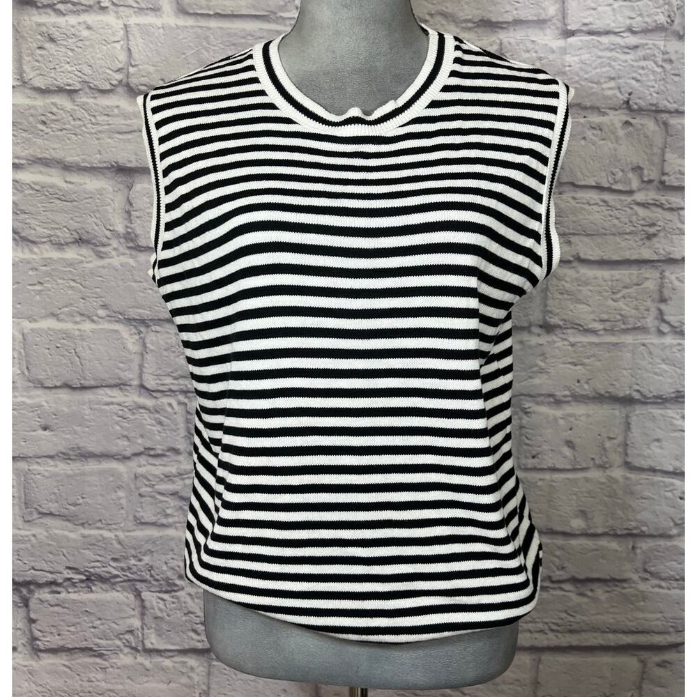 Vintage Company Collection Soft Knit Casual Preppy Minimalist Sleeveless Blouse